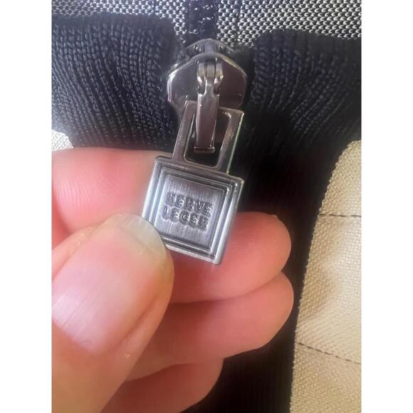 Herve Leger HYD4G309 Black White Bandage Zipper Sleeve Zip Up Sweater Large - Picture 3 of 14